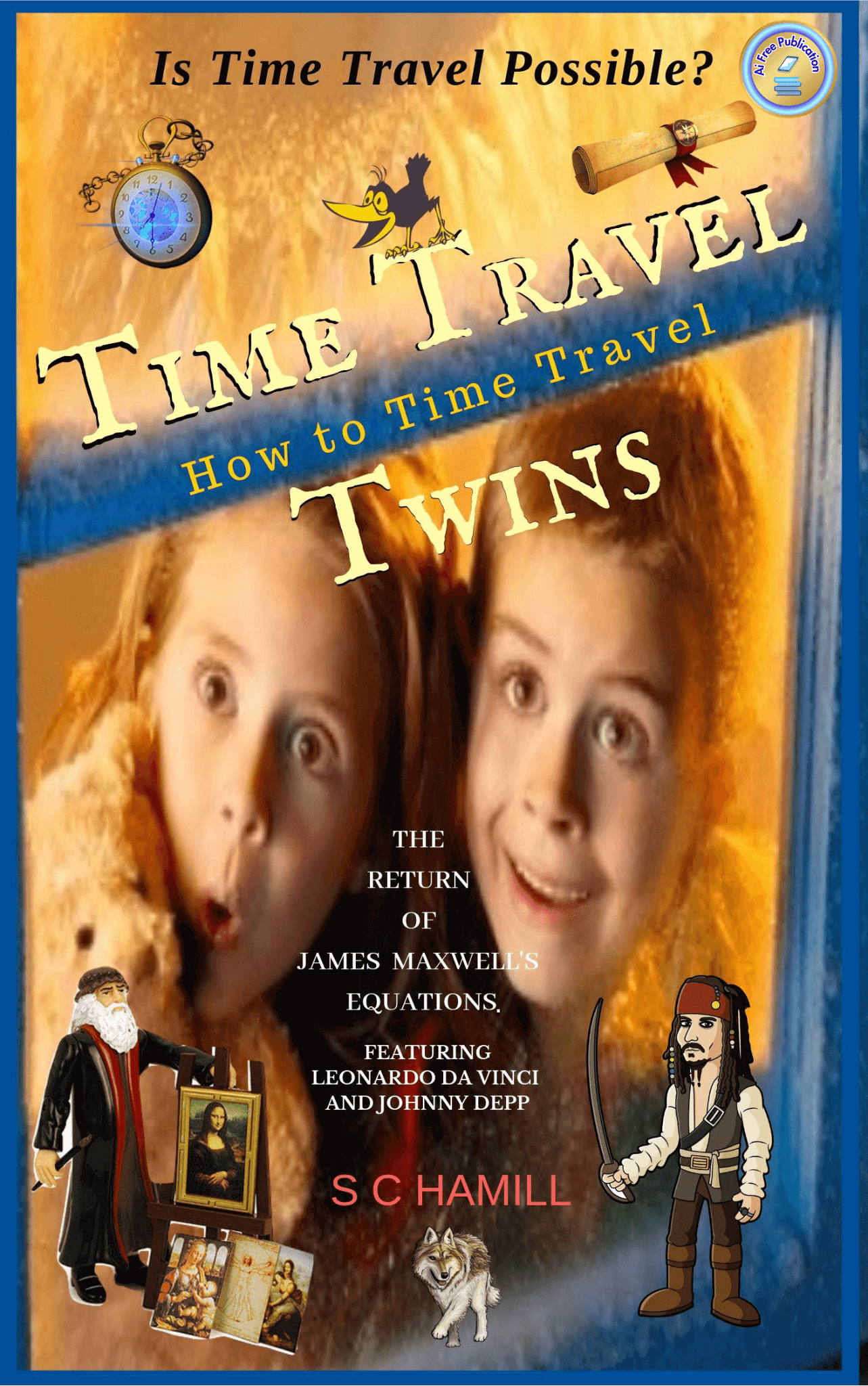 aifreepublication logo on the cover of The Time Travel Twins